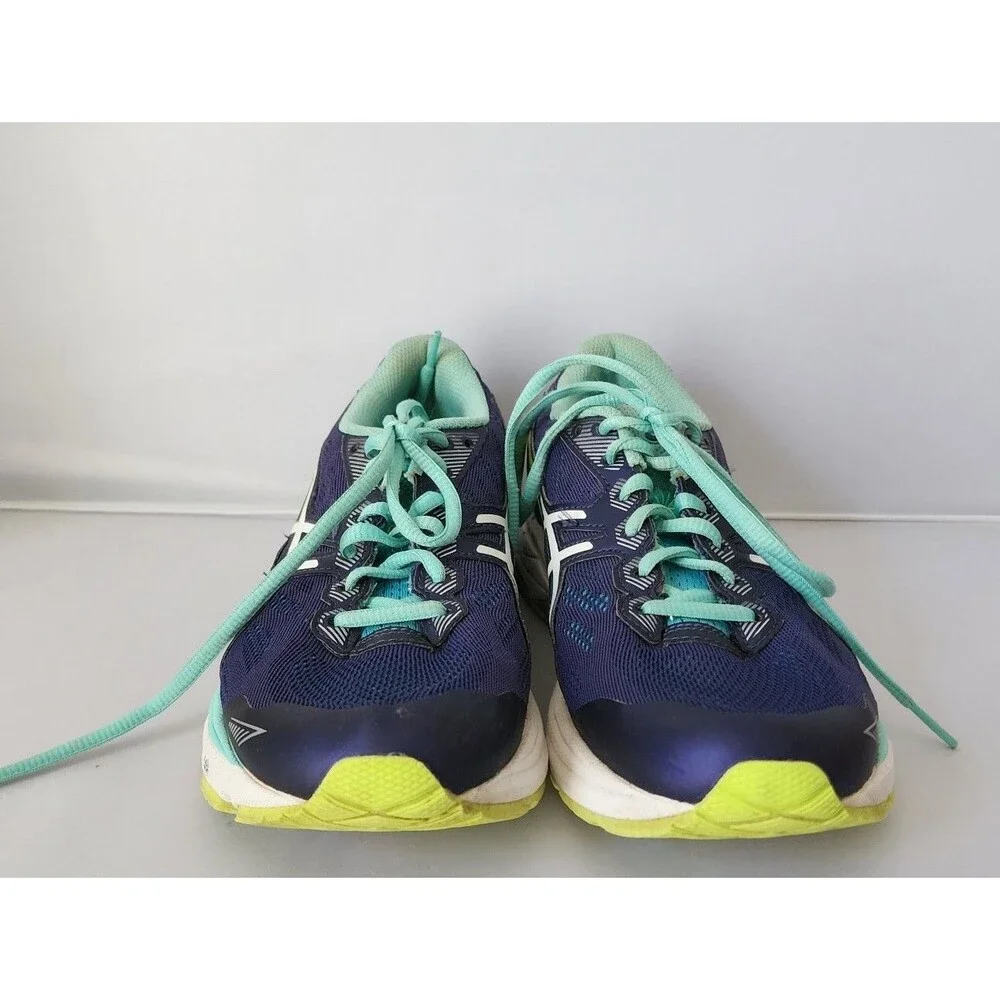 ASICS FUZEX LYTE Women's Athletic Shoes - Size US 7 M Blue /Green Yellow Soles